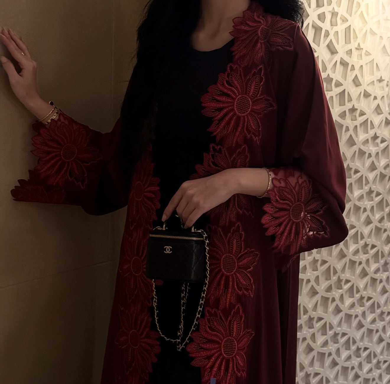 Red rose abaya