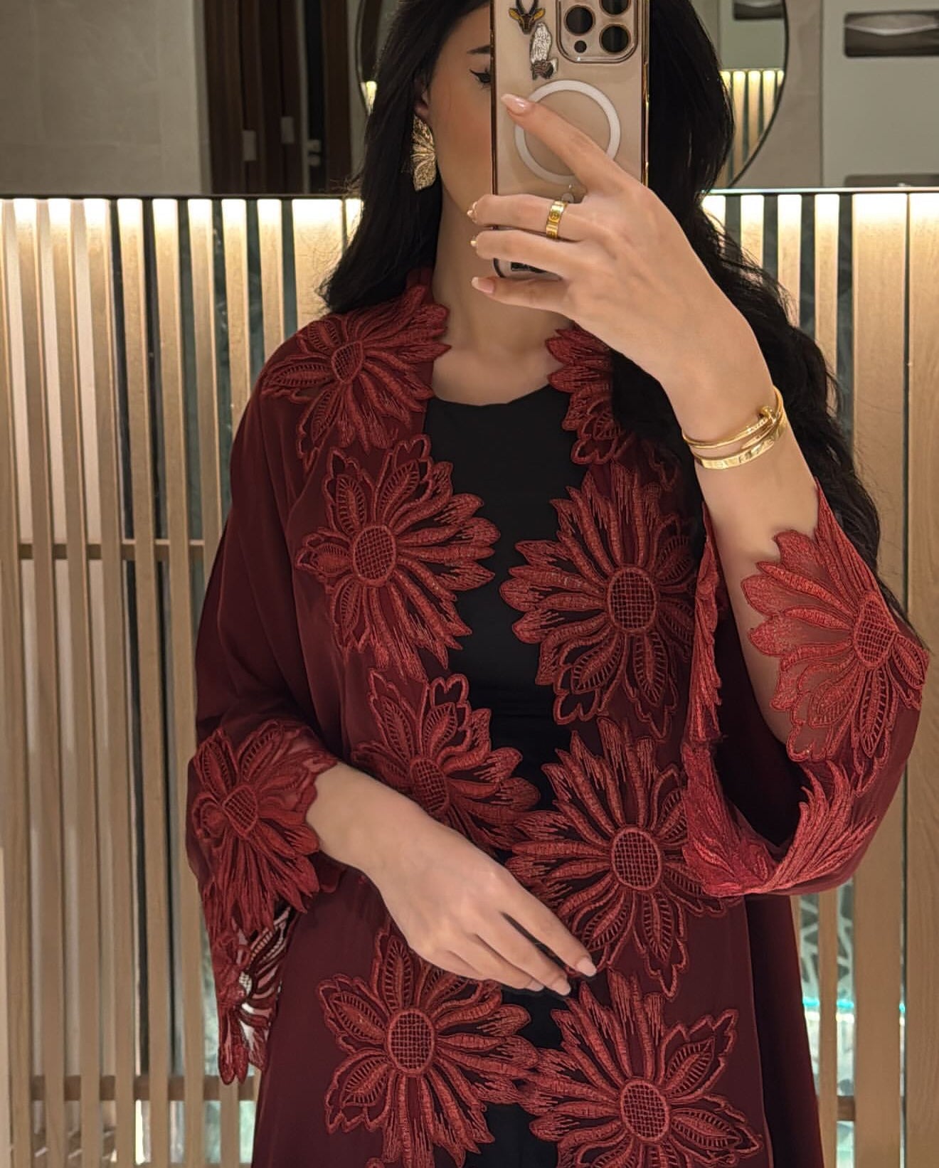 Red rose abaya