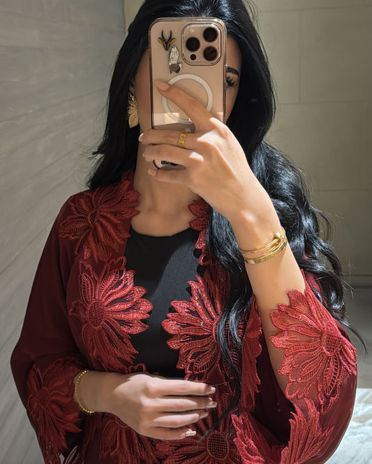 Red rose abaya