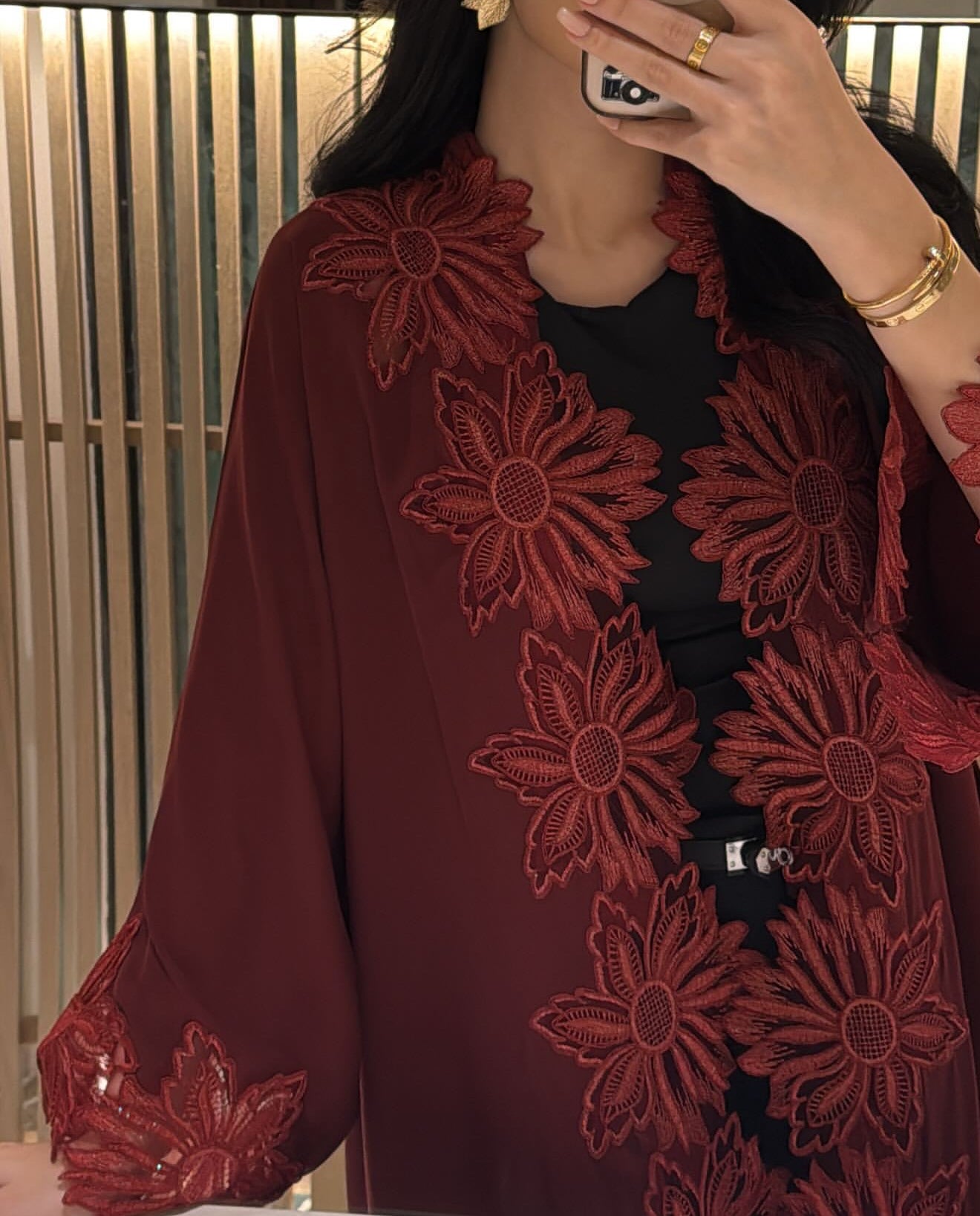Red rose abaya